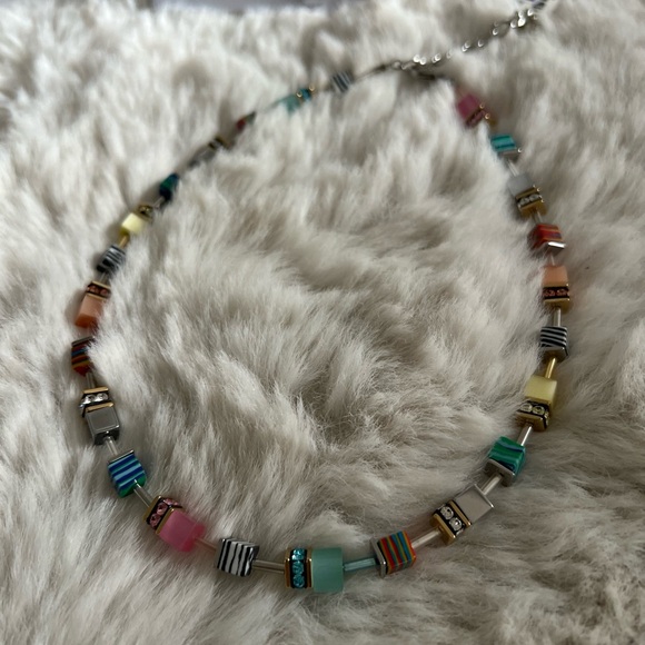 Vibrant Multicolor Cube Necklace - Picture 4 of 8
